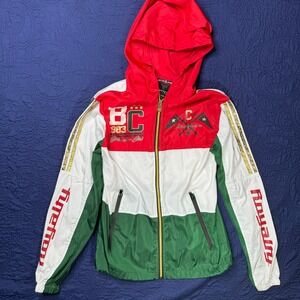 Switch Limited Edition Red White Green Color Block Hooded Jacket‎ Size S Stained